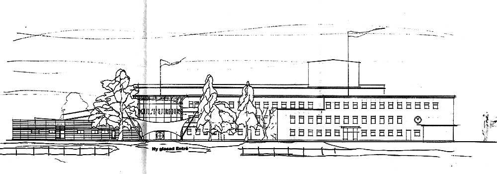 Skiss, förslag till kulturhus i Arvika
